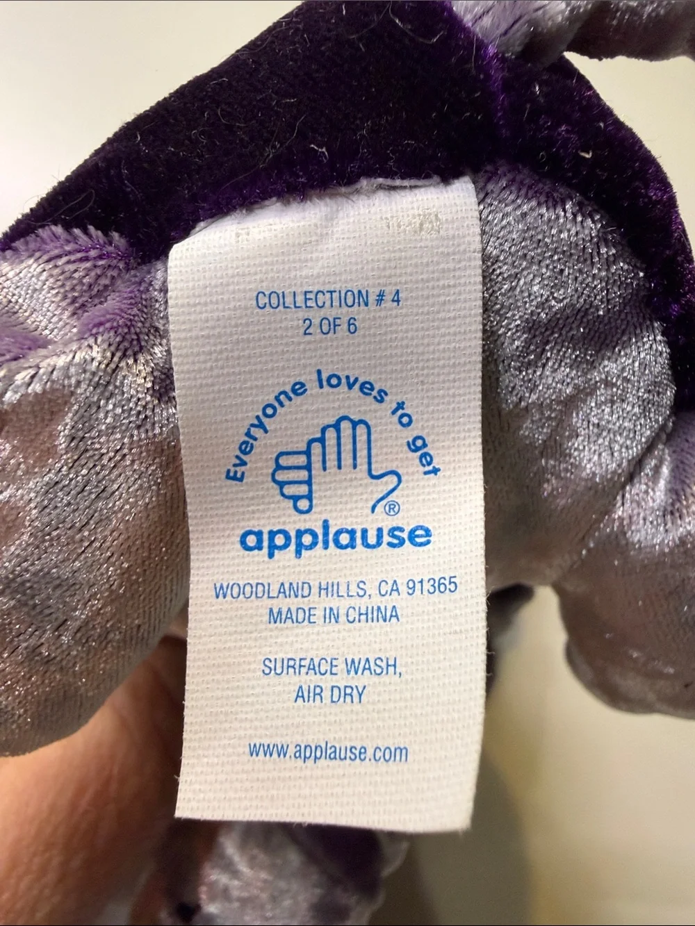 1990s‎ Hush Puppies Plush Bassett Purple Velvet Edition